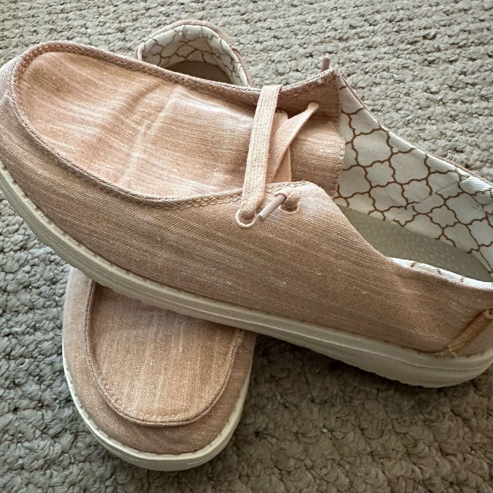 Hey Dude Wendy Sparkling Rose Gold Sz 7 - Picture 4 of 6